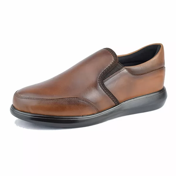 CHAUSSURE CONFORT POUR HOMME 1000-1 MARRON CUIR 